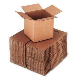 Cubed Fixed-depth Corrugated Shipping Boxes, Regular Slotted Container (rsc), Small, 6" X 6" X 6", Brown Kraft, 25-bundle