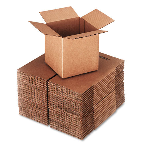 Cubed Fixed-depth Corrugated Shipping Boxes, Regular Slotted Container (rsc), Small, 6