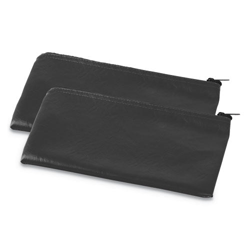 Zippered Wallets-cases, 11w X 6h, Black, 2-pk
