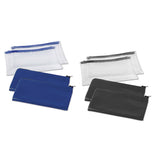 Zippered Wallets-cases, 11 X 6, Clear-blue, 2-pack