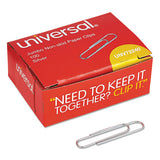 Paper Clips, Small (no. 1), Silver, 100 Clips-box, 10 Boxes-pack, 12 Packs-carton