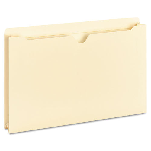 Deluxe Manila File Jackets With Reinforced Tabs, Straight Tab, Legal Size, Manila, 50-box