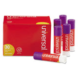 Glue Stick Value Pack, 0.28 Oz, Applies Purple, Dries Clear, 30-pack