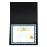 Certificate-document Cover, 8 1-2 X 11 - 8 X 10 - A4, Black, 6-pk