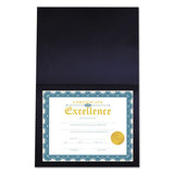 Certificate-document Cover, 8 1-2 X 11 - 8 X 10 - A4, Navy, 6-pack