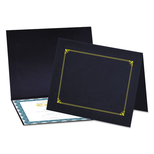 Certificate-document Cover, 8 1-2 X 11 - 8 X 10 - A4, Navy, 6-pack