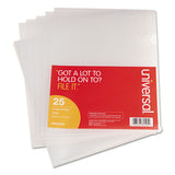 Project Folders, Letter Size, Clear, 25-pack