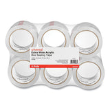 Extra-wide Moving And Storage Packing Tape, 3" Core, 2.83" X 54.7 Yd, Clear, 6/pack