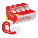 Invisible Tape With Handheld Dispenser, 1" Core, 0.75" X 25 Ft, Clear, 4-pack