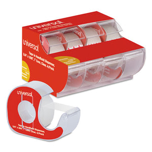 Invisible Tape With Handheld Dispenser, 1" Core, 0.75" X 25 Ft, Clear, 4-pack