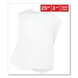 Laminating Pouches, 3 Mil, 9" X 14.5", Matte Clear, 25-pack