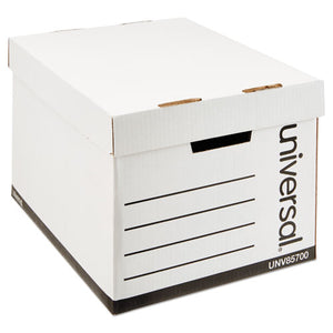 Medium-duty Lift-off Lid Boxes, Letter-legal Files, 12" X 15" X 10", White, 12-carton