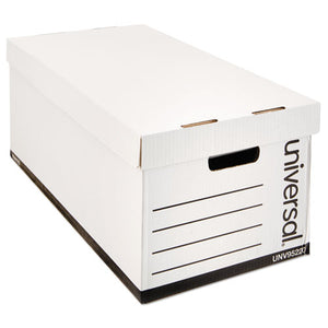 Medium-duty Easy Assembly Storage Box, Letter Files, White, 12-carton