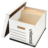 Heavy-duty Fast Assembly Lift-off Lid Storage Box, Letter-legal Files, White, 12-carton