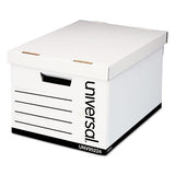 Heavy-duty Fast Assembly Lift-off Lid Storage Box, Letter-legal Files, White, 12-carton