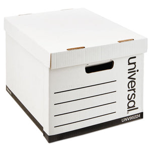 Heavy-duty Fast Assembly Lift-off Lid Storage Box, Letter-legal Files, White, 12-carton