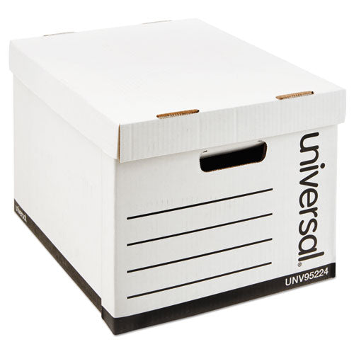 Heavy-duty Fast Assembly Lift-off Lid Storage Box, Letter-legal Files, White, 12-carton