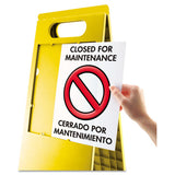 Floor Tent Sign, Doublesided, Plastic, 10 1-2" X 25 1-2", Yellow