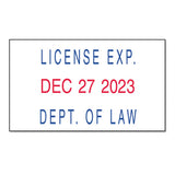 Self-inking Do It Yourself Message Dater, 3-4 X 1 7-8, Blue-red