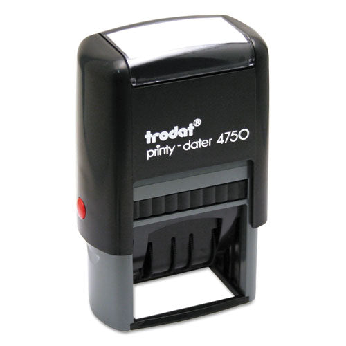 Trodat Economy 5-in-1 Stamp, Dater, Self-inking, 1.63 X 1, Blue-red