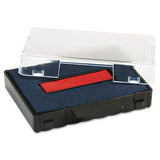 Trodat T5460 Dater Replacement Ink Pad, 1 3-8 X 2 3-8, Blue-red