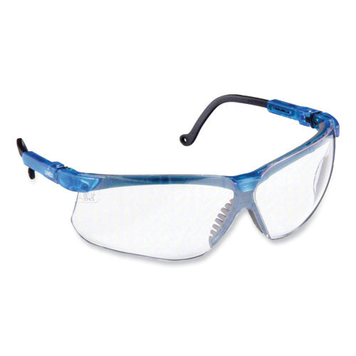 Genesis Safety Eyewear, Translucent Blue/black Frame, Clear Lens