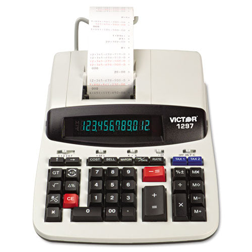 1297 Two-color Commercial Printing Calculator, Black-red Print, 4 Lines-sec