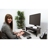 Dc050 High Rise Collection Monitor Stand, 27" X 11.5" X 6.5" To 7.5", Black, Supports 40 Lbs