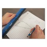 Easy Read Stainless Steel Ruler, Standard-metric, 12", Blue