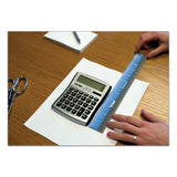 Easy Read Stainless Steel Ruler, Standard-metric, 12", Blue