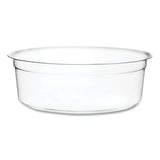 Round Deli Pots, 8 Oz, 4.6" Diameter X 1.5"h, Clear, Plastic, 500/carton