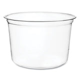 Round Deli Pots, 16 Oz, 4.6 Diameter X 3"h, Clear, Plastic, 500/carton