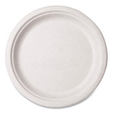 Nourish Molded Fiber Tableware, Plate, 10" Diameter, White, 500/carton