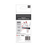 Portable Cord Ties, (2) 3" X 0.25"- (2) 5" X 0.38"- (2) 7" X 0.5", Black-gray-white, 6-pack