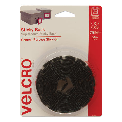 Sticky-back Fasteners, Removable Adhesive, 0.63