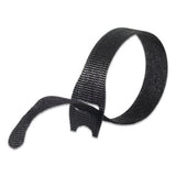 One-wrap Pre-cut Thin Ties, 0.5" X 8", Black-gray, 50-pack