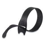 One-wrap Pre-cut Thin Ties, 0.5" X 8", Black, 50-pack