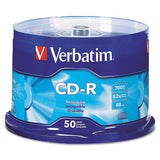Cd-r Discs, 700mb-80min, 52x, Spindle, Silver, 100-pack