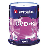 Dvd+r Discs, 4.7gb, 16x, Spindle, 100-pack