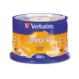 Dvd-r Discs, 4.7gb, 16x, Spindle, Silver, 100-pack