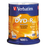 Dvd-r Discs, 4.7gb, 16x, Spindle, Silver, 100-pack