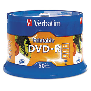 Dvd-r Disc, 4.7 Gb, 16x, White, 50-pk