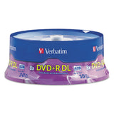 Dual-layer Dvd+r Discs, 8.5gb, 8x, Spindle, 30-pk, Silver