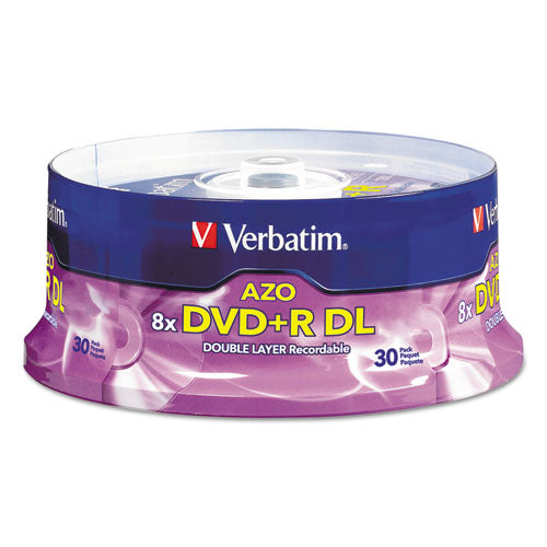 Dual-layer Dvd+r Discs, 8.5gb, 8x, Spindle, 30-pk, Silver
