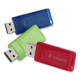 Store 'n' Go Usb Flash Drive, 4 Gb, Assorted Colors, 3-pack