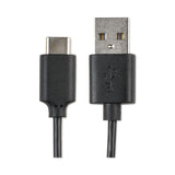 Usb-a To Usb-c Cable, 3 Ft, Black