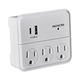 3-outlet Wall Tap, White