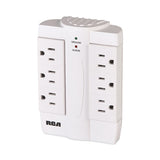 6 Outlet Swivel Surge Protector, 6 Outlets, 1200 Joules, White