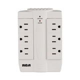 6 Outlet Swivel Surge Protector, 6 Outlets, 1200 Joules, White