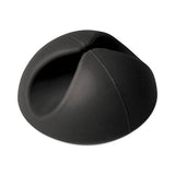 One Channel Cable Holder, 1" X 1", Black, 6-pack